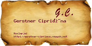 Gerstner Cipriána névjegykártya